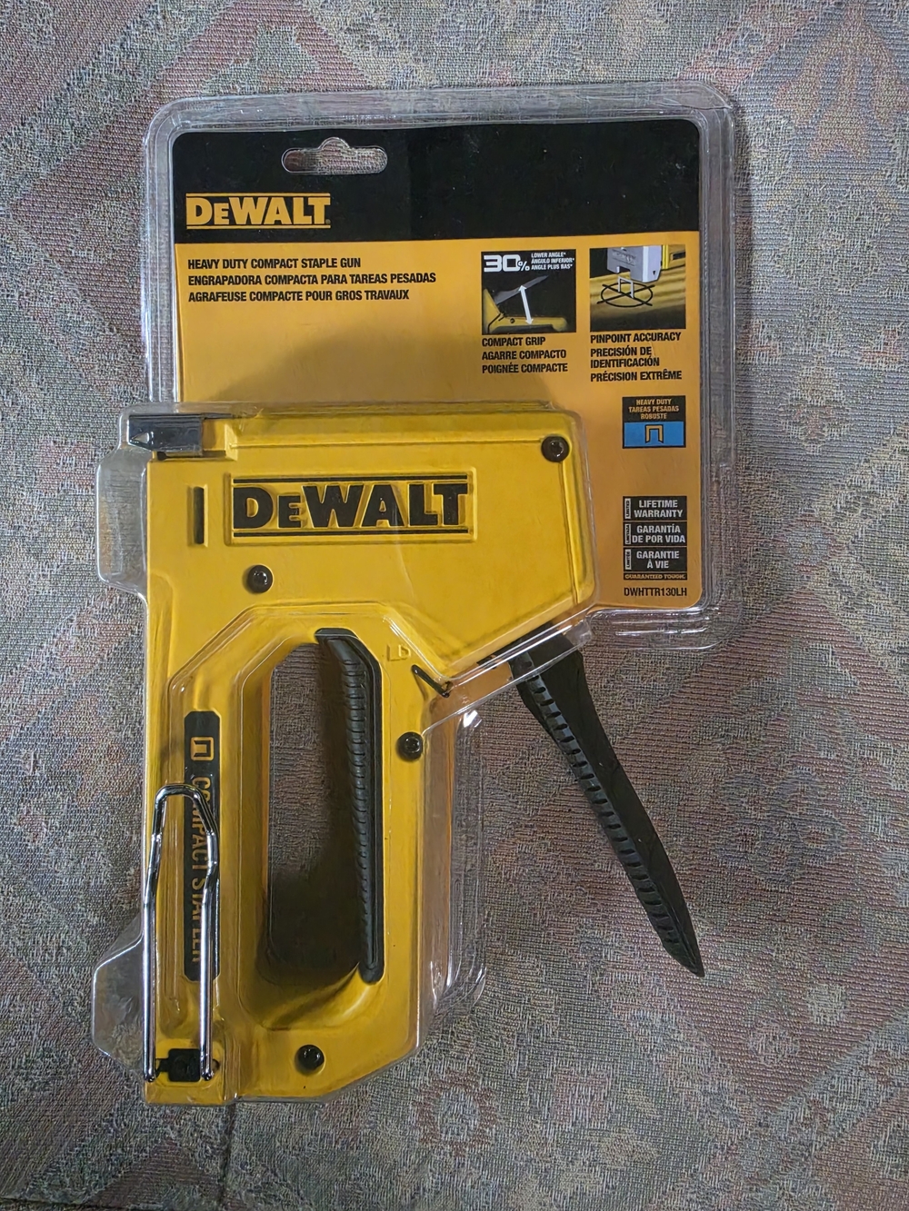 DEWALT Yellow Heavy-Duty Compact Staple & Nail Gun